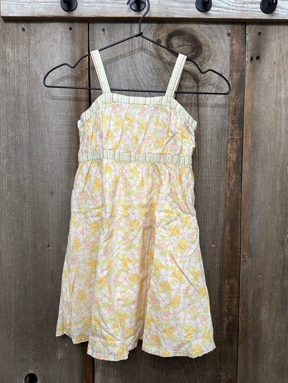 2004 Gymboree Floral Summer Cami Tank Dress in Yellow Size 7 Girls